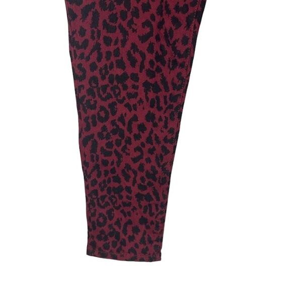 Sanctuary Dark Pink & Black Leopard Animal Print Ankle Skinny Jeans Women Sz 8 - Picture 4 of 13